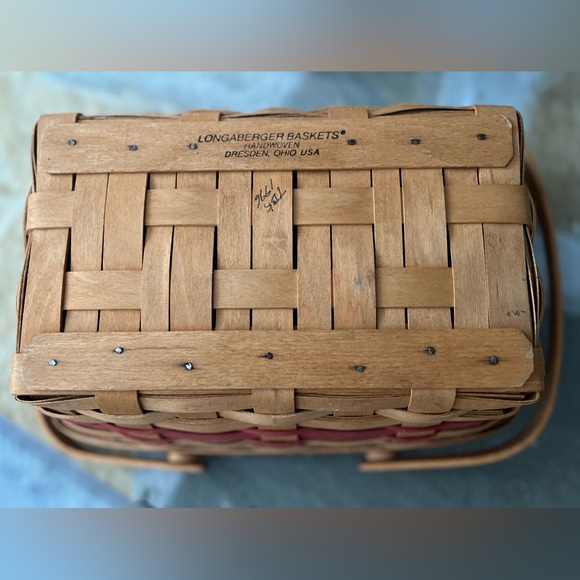 1996 Longaberger Christmas Collection Holiday Cheer Basket, Liner & Protector - Picture 3 of 6